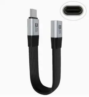 USB4 Type-C Extension Cable 80Gbps, 240W PD Fast Charging, 8K@60Hz Video Output, Thunderbolt 3/4 Compatible Right Angle USB-C Extension Cord USB4 Type-C Extension Cable 80Gbps, 240W PD Fast Charging, 8K@60Hz Video Output, Thunderbolt 3/4 Compatible Right Angle USB-C Extension Cord