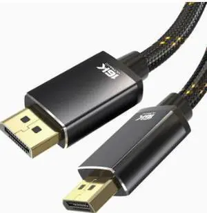 DisplayPort 2.1 Cable, 16K Ultra HD DP Male to Male Video Cable for Laptop, PC, Monitor, Graphics Card and Gaming Display DisplayPort 2.1 Cable, 16K Ultra HD DP Male to Male Video Cable for Laptop, PC, Monitor, Graphics Card and Gaming Display