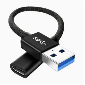 USB 3.1 A Male to USB C Female Extension Cable, 10Gbps High Speed Data Transfer Cable with 3A Fast Charging, Braided USB Adapter Cord USB 3.1 A Male to USB C Female Extension Cable, 10Gbps High Speed Data Transfer Cable with 3A Fast Charging, Braided USB Adapter Cord