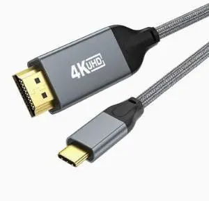 3.0M USB Type-C to HDMI Cable, 4K@60Hz Ultra HD Adapter Cable, Type-C Male to HDMI Male Converter with Braided Jacket for Laptop, PC, Monitor and TV 3.0M USB Type-C to HDMI Cable, 4K@60Hz Ultra HD Adapter Cable, Type-C Male to HDMI Male Converter with Braided Jacket for Laptop, PC, Monitor and TV