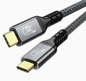 1.2M USB4 Type-C Cable, 40Gbps High Speed Data Cable with 240W PD Fast Charging, 4K@144Hz Video Support, Compatible with Thunderbolt 4/3 1.2M USB4 Type-C Cable, 40Gbps High Speed Data Cable with 240W PD Fast Charging, 4K@144Hz Video Support, Compatible with Thunderbolt 4/3