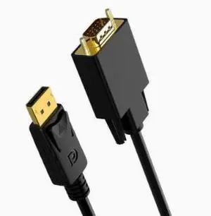 1.8M DisplayPort to VGA Adapter Cable, DP Male to VGA Male Converter Cable, 1080P Full HD Video Cable for Laptop, PC, Monitor and Projector 1.8M DisplayPort to VGA Adapter Cable, DP Male to VGA Male Converter Cable, 1080P Full HD Video Cable for Laptop, PC, Monitor and Projector