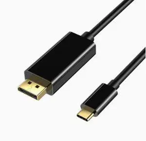 1.8M USB Type-C to DisplayPort Cable, 4K@60Hz Video Adapter Cable, USB-C Male to DP Male Converter with Gold-Plated Connector for Laptop, Phone and Monitor 1.8M USB Type-C to DisplayPort Cable, 4K@60Hz Video Adapter Cable, USB-C Male to DP Male Converter with Gold-Plated Connector for Laptop, Phone and Monitor