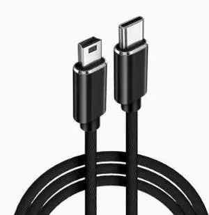 1M USB Type-C to Mini USB 2.0 Cable, Type-C Male to Mini-B Male OTG Data Charging Cable, Braided Cable for Camera, GPS, MP3 Player and Portable Devices 1M USB Type-C to Mini USB 2.0 Cable, Type-C Male to Mini-B Male OTG Data Charging Cable, Braided Cable for Camera, GPS, MP3 Player and Portable Devices
