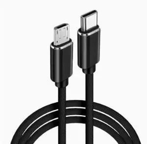 USB Type-C to Micro USB 2.0 Cable, Type-C Male to Micro-B OTG Charging & Data Cable, 2.1A Fast Charging Braided Cable for Android Devices USB Type-C to Micro USB 2.0 Cable, Type-C Male to Micro-B OTG Charging & Data Cable, 2.1A Fast Charging Braided Cable for Android Devices