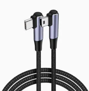 USB Type-C to Mini USB Cable, Dual Right Angle USB-C Male to Mini-B Male Data Cable, Braided Cable for Laptop, Camera and Portable Devices USB Type-C to Mini USB Cable, Dual Right Angle USB-C Male to Mini-B Male Data Cable, Braided Cable for Laptop, Camera and Portable Devices