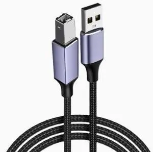 3M USB 2.0 Printer Cable, USB-A Male to USB-B Male Cable, Nylon Braided Data Cable for Printer, Scanner and Computer 3M USB 2.0 Printer Cable, USB-A Male to USB-B Male Cable, Nylon Braided Data Cable for Printer, Scanner and Computer
