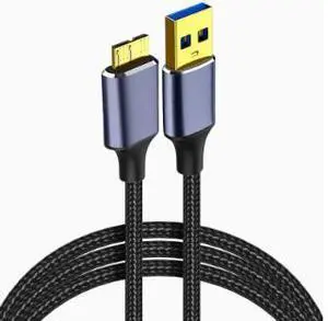 2M USB 3.0 to Micro USB 3.0 Cable, USB-A Male to Micro-B Data Cable, 5Gbps High Speed Braided Cable for External Hard Drive and Storage Devices 2M USB 3.0 to Micro USB 3.0 Cable, USB-A Male to Micro-B Data Cable, 5Gbps High Speed Braided Cable for External Hard Drive and Storage Devices