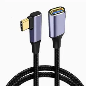 3M USB Type-C to USB-A Female OTG Cable, Right Angle USB 3.0 Adapter Cable, 5Gbps High Speed Data Transfer Cable for Flash Drive, Mouse, Keyboard and Computer 3M USB Type-C to USB-A Female OTG Cable, Right Angle USB 3.0 Adapter Cable, 5Gbps High Speed Data Transfer Cable for Flash Drive, Mouse, Keyboard and Computer
