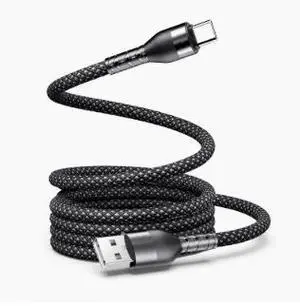 2M Magnetic Self-Organizing USB-C Charging Cable, 66W Fast Charging Braided Type-C Cable with Magnetic Storage Design for Phone and Tablet 2M Magnetic Self-Organizing USB-C Charging Cable, 66W Fast Charging Braided Type-C Cable with Magnetic Storage Design for Phone and Tablet