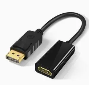 DisplayPort to HDMI Cable, DP Male to HDMI Male Adapter Cable, 4K@30Hz HD Video Converter for Computer, Monitor, TV and Projector DisplayPort to HDMI Cable, DP Male to HDMI Male Adapter Cable, 4K@30Hz HD Video Converter for Computer, Monitor, TV and Projector