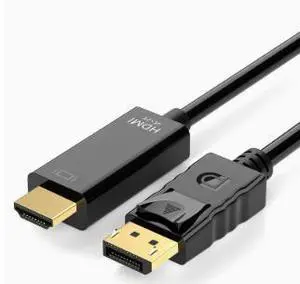 1.8M DisplayPort to HDMI Cable, DP Male to HDMI Male Adapter Cable, 1080P@60Hz HD Video Converter for Computer, Monitor, TV and Projector 1.8M DisplayPort to HDMI Cable, DP Male to HDMI Male Adapter Cable, 1080P@60Hz HD Video Converter for Computer, Monitor, TV and Projector