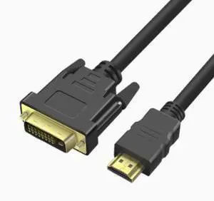 HDMI to DVI Cable, 24+1 DVI-D Male to HDMI Male Adapter Cable, 1080P@60Hz Full HD Video Cable for Monitor, TV and Projector HDMI to DVI Cable, 24+1 DVI-D Male to HDMI Male Adapter Cable, 1080P@60Hz Full HD Video Cable for Monitor, TV and Projector