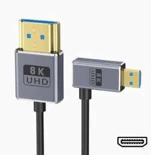 30CM Micro HDMI 2.1 Cable, Ultra Slim Coaxial HDMI Cable, Micro HDMI Male to HDMI Male 8K@60Hz 48Gbps High Speed Video Cable for Camera and Camcorder 30CM Micro HDMI 2.1 Cable, Ultra Slim Coaxial HDMI Cable, Micro HDMI Male to HDMI Male 8K@60Hz 48Gbps High Speed Video Cable for Camera and Camcorder