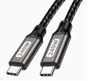 1M USB-C to USB-C Cable, PD 240W Fast Charging Cable with E-Marker Chip, USB 2.0 480Mbps Data Transfer Cable for Laptop, Phone and Tablet 1M USB-C to USB-C Cable, PD 240W Fast Charging Cable with E-Marker Chip, USB 2.0 480Mbps Data Transfer Cable for Laptop, Phone and Tablet