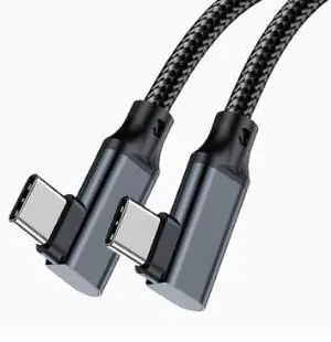 1M Dual Right Angle USB-C to USB-C VR Link Cable, USB 3.2 Gen 2x2 20Gbps High Speed Data Cable with 8K@60Hz Video Output and 240W PD Fast Charging 1M Dual Right Angle USB-C to USB-C VR Link Cable, USB 3.2 Gen 2x2 20Gbps High Speed Data Cable with 8K@60Hz Video Output and 240W PD Fast Charging