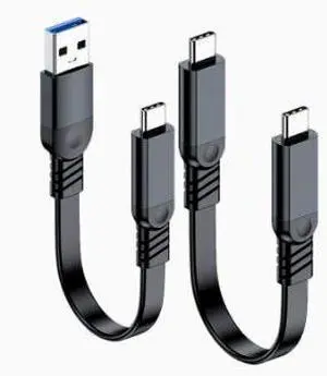 1M USB 3.2 Type-C Cable, 10Gbps High Speed USB-C Data Cable with Flat Flexible Design, 60W Fast Charging Cable for External SSD, Power Bank and Devices 1M USB 3.2 Type-C Cable, 10Gbps High Speed USB-C Data Cable with Flat Flexible Design, 60W Fast Charging Cable for External SSD, Power Bank and Devices