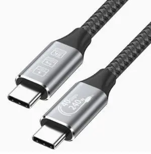 0.5M USB4 Type-C to Type-C Cable, 240W PD Fast Charging Cable, 40Gbps High Speed Data Transfer, 8K@60Hz Video Output with E-Marker Chip for Laptop, Phone and Tablet 0.5M USB4 Type-C to Type-C Cable, 240W PD Fast Charging Cable, 40Gbps High Speed Data Transfer, 8K@60Hz Video Output with E-Marker Chip for Laptop, Phone and Tablet