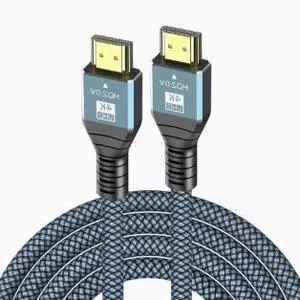 1M HDMI Cable, 4K@60Hz High Speed HDMI Cable, Nylon Braided Cable with Aluminum Alloy Shell, HDR 3D Video Cable for TV, Monitor and PC 1M HDMI Cable, 4K@60Hz High Speed HDMI Cable, Nylon Braided Cable with Aluminum Alloy Shell, HDR 3D Video Cable for TV, Monitor and PC