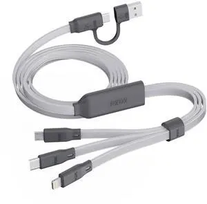 100W USB C & USB A Fast Charging Cable, 3 in 1 Multi Charging Cable with E-Marker Chip, USB-C/Lightning/Micro USB Cord for iPhone, iPad Pro, MacBook, Samsung Galaxy 100W USB C & USB A Fast Charging Cable, 3 in 1 Multi Charging Cable with E-Marker Chip, USB-C/Lightning/Micro USB Cord for iPhone, iPad Pro, MacBook, Samsung Galaxy