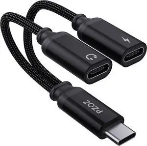 USB C Headphone Adapter, 100W Audio Charging Splitter for iPhone | 2-in-1 USB-C adapter lets you charge and use wired headphones at the same time, perfect for music, gaming and calls. USB C Headphone Adapter, 100W Audio Charging Splitter for iPhone | 2-in-1 USB-C adapter lets you charge and use wired headphones at the same time, perfect for music, gaming and calls.