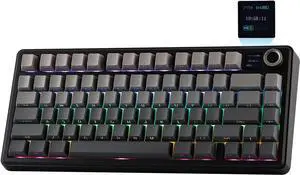 F75 MAX Wireless Mechanical Keyboard with TFT Screen and Knob, Gasket Gaming Keyboard in 75% Layout, Hot Swappable, RGB Backlight, for PC/Mac/Linux (Black Gradient) F75 MAX Wireless Mechanical Keyboard with TFT Screen and Knob, Gasket Gaming Keyboard in 75% Layout, Hot Swappable, RGB Backlight, for PC/Mac/Linux (Black Gradient)