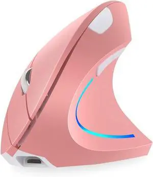Vertical Mouse, Right Handed 2.4GHz Wireless Ergonomic Rechargeable Vertical Mouse with 4 Adjustable DPI 800/1200/1600/2400, 6 Buttons,Compatible with PC, Desktop,Mac (Pink) Vertical Mouse, Right Handed 2.4GHz Wireless Ergonomic Rechargeable Vertical Mouse with 4 Adjustable DPI 800/1200/1600/2400, 6 Buttons,Compatible with PC, Desktop,Mac (Pink)