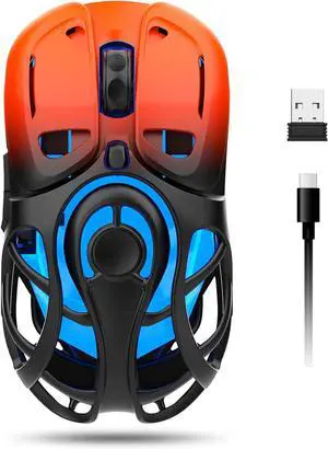 Wireless Gaming Mouse Up to 10K DPI, Tri-Mode 2.4G/BT5.0/USB-C Wireless Mouse, 7 Programmable Buttons, RGB Backlit, Rechargeable Ergonomic Computer Mice for PC/Mac/Laptop (Gradient Orange) Wireless Gaming Mouse Up to 10K DPI, Tri-Mode 2.4G/BT5.0/USB-C Wireless Mouse, 7 Programmable Buttons, RGB Backlit, Rechargeable Ergonomic Computer Mice for PC/Mac/Laptop (Gradient Orange)