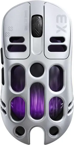 X3 Wireless Gaming Mouse with 70g Lightweight Hollowed Out Design 12,000 DPI PAW 3311 Sensor, 6 Programmable Buttons, Support Wired/2.4GHz/BT for PC/Mac/Gamer (White) X3 Wireless Gaming Mouse with 70g Lightweight Hollowed Out Design 12,000 DPI PAW 3311 Sensor, 6 Programmable Buttons, Support Wired/2.4GHz/BT for PC/Mac/Gamer (White)