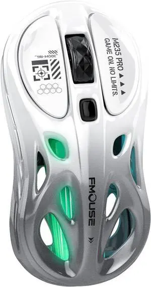 M235 Wireless Gaming Mouse, 65g Ultra-Lightweight, Hollowed-Out Sports Car Design, 4800 DPI, Tri-Mode (2.4G/BT/Wired), 8 Programmable Buttons, RGB Lighting, 1000Hz Polling Rate (Silver Frost) M235 Wireless Gaming Mouse, 65g Ultra-Lightweight, Hollowed-Out Sports Car Design, 4800 DPI, Tri-Mode (2.4G/BT/Wired), 8 Programmable Buttons, RGB Lighting, 1000Hz Polling Rate (Silver Frost)