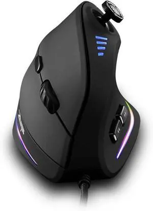 Wired Gaming Mouse with Joystick,10000DPI,11 Programmable Buttons,RGB,USB Optical Corded Vertical Ergonomic Mouse,Mice for Laptop,PC,Mac,Black Wired Gaming Mouse with Joystick,10000DPI,11 Programmable Buttons,RGB,USB Optical Corded Vertical Ergonomic Mouse,Mice for Laptop,PC,Mac,Black