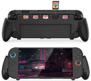 Ergonomic Console Grip with 5 Game Slots for Nintendo Switch 2 (2025) - Perfect for Handheld Mode, Large Hands, and Comfortable Gaming - Hard Shell, Black (Not Compatible with Switch 1) Ergonomic Console Grip with 5 Game Slots for Nintendo Switch 2 (2025) - Perfect for Handheld Mode, Large Hands, and Comfortable Gaming - Hard Shell, Black (Not Compatible with Switch 1)