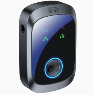 C86S Bluetooth 5.4 Audio Transmitter Receiver, 2-in-1 Wireless Adapter with Dual Phone RX & Dual Headphone TX, 300mAh Battery, 10-11.5H Runtime, 3.5mm AUX C86S Bluetooth 5.4 Audio Transmitter Receiver, 2-in-1 Wireless Adapter with Dual Phone RX & Dual Headphone TX, 300mAh Battery, 10-11.5H Runtime, 3.5mm AUX