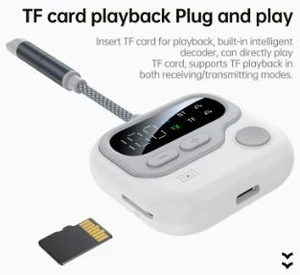 Bluetooth 5.4 Audio Transmitter Receiver, Wireless 2-in-1 Adapter with Dual Headphone TX & Dual Phone RX, 320mAh Battery, 11-11.5H Runtime, 3.5mm AUX, for TV Car Audio PC & Airplane Bluetooth 5.4 Audio Transmitter Receiver, Wireless 2-in-1 Adapter with Dual Headphone TX & Dual Phone RX, 320mAh Battery, 11-11.5H Runtime, 3.5mm AUX, for TV Car Audio PC & Airplane