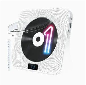 Portable CD Player, Retro Compact Music Disc Player with Display, 3.5mm Audio Output, 100-240V Wide Voltage, 10W, ABS Housing, US Plug Portable CD Player, Retro Compact Music Disc Player with Display, 3.5mm Audio Output, 100-240V Wide Voltage, 10W, ABS Housing, US Plug
