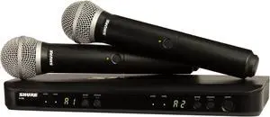BLX288/PG58 Dual-Channel Wireless Audio System H9 Band (512542 MHz) BLX88 Receiver, (2) BLX2 Transmitters with PG58 Dynamic Mic, Up to 14 Hr Battery, 300 ft Range BLX288/PG58 Dual-Channel Wireless Audio System H9 Band (512542 MHz) BLX88 Receiver, (2) BLX2 Transmitters with PG58 Dynamic Mic, Up to 14 Hr Battery, 300 ft Range