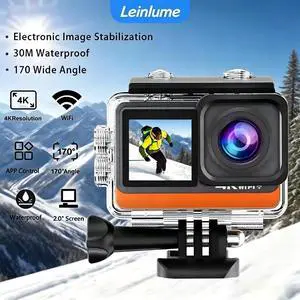 4K Action Camera WiFi Dual Screen EIS Anti Shake 30M Waterproof Sports Cam 4K Action Camera WiFi Dual Screen EIS Anti Shake 30M Waterproof Sports Cam