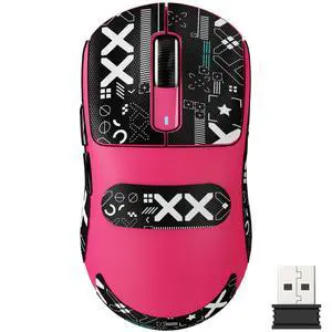 X3 Lightweight Wireless Gaming Mouse with Tri-Mode 2.4G/USB-C Wired/Bluetooth,Up to 26K DPI,PAW3395 Optical Sensor,Kailh GM8.0 Switch,5 programmable Buttons for PC/Mac(Berry Red+Stickers) X3 Lightweight Wireless Gaming Mouse with Tri-Mode 2.4G/USB-C Wired/Bluetooth,Up to 26K DPI,PAW3395 Optical Sensor,Kailh GM8.0 Switch,5 programmable Buttons for PC/Mac(Berry Red+Stickers)