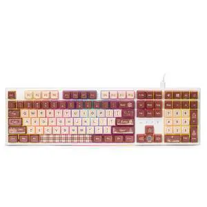 K668 Xmas Wired Gasket RGB Gaming Keyboard, 108 Keys Mechanical Keyboard w/Extra 4 Hotkeys, Upgraded Hot-swappable Socket, Sound Absorbing Foam, Christmas Gingerbread Man Themed Cute Keycaps K668 Xmas Wired Gasket RGB Gaming Keyboard, 108 Keys Mechanical Keyboard w/Extra 4 Hotkeys, Upgraded Hot-swappable Socket, Sound Absorbing Foam, Christmas Gingerbread Man Themed Cute Keycaps