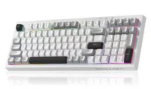 Wireless Keyboard,98 Keys Silent Computer Keyboards Creamy Color Membrane Keyboard with Number Pad RGB Backlit Rechargeable Quiet Gaming Keyboard for PC Mac Office - K99 Black&White&Grey Wireless Keyboard,98 Keys Silent Computer Keyboards Creamy Color Membrane Keyboard with Number Pad RGB Backlit Rechargeable Quiet Gaming Keyboard for PC Mac Office - K99 Black&White&Grey