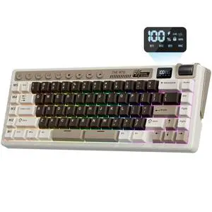 M70 Wireless Mechanical Keyboard with Macro Keys 2.4GHz/Bluetooth/Wired 75% Gaming Keyboard with 6000mAh Battery Gasket-Mount Display & Knob RGB Hot-Swappable Linear Cream Switch M70 Wireless Mechanical Keyboard with Macro Keys 2.4GHz/Bluetooth/Wired 75% Gaming Keyboard with 6000mAh Battery Gasket-Mount Display & Knob RGB Hot-Swappable Linear Cream Switch