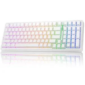 F99 Wireless Mechanical Keyboard,Triple-Mode(BT5.0/2.4GHz/USB-C),Gasket Mounted Creamy Keyboard with Linear Switches, Side Printed PBT Keycaps,RGB Backlit PC Gaming Keyboards for Win/Mac F99 Wireless Mechanical Keyboard,Triple-Mode(BT5.0/2.4GHz/USB-C),Gasket Mounted Creamy Keyboard with Linear Switches, Side Printed PBT Keycaps,RGB Backlit PC Gaming Keyboards for Win/Mac