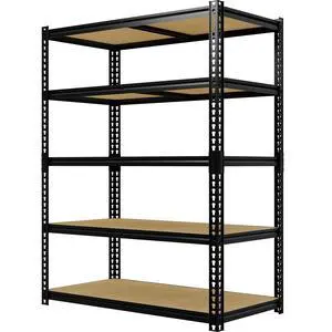Heavy Duty Garage Storage Shelves, 5-Tier Metal Adjustable Shelving Unit, Storage Shelving with 2500 LBS Capacity for Kitchen Pantry Basement Bathroom Laundry, 36" l x 18" w x 72" h Heavy Duty Garage Storage Shelves, 5-Tier Metal Adjustable Shelving Unit, Storage Shelving with 2500 LBS Capacity for Kitchen Pantry Basement Bathroom Laundry, 36" l x 18" w x 72" h