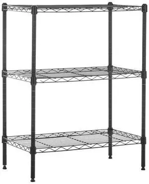 3-Shelf Adjustable Heavy Duty Steel Wire Rack Storage Shelving Organizer with Storage Space, Versatility and Ease of Use for Kitchen, Garage, 23.2" L x 13.4" W x 30" H, Black 3-Shelf Adjustable Heavy Duty Steel Wire Rack Storage Shelving Organizer with Storage Space, Versatility and Ease of Use for Kitchen, Garage, 23.2" L x 13.4" W x 30" H, Black