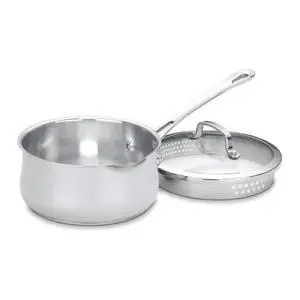 419-18P 2-Quart Pour Saucepan with Cover Contour Cookware, Stainless Steel 419-18P 2-Quart Pour Saucepan with Cover Contour Cookware, Stainless Steel
