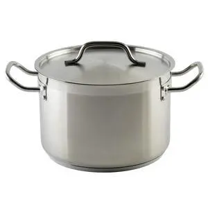 Heavy-Duty Stainless Steel Stock Pot with Cover, 8 Quart Heavy-Duty Stainless Steel Stock Pot with Cover, 8 Quart