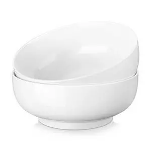Serving Bowls, 114 OZ(10") Extra Large Salad Bowls Set of 2, Porcelain White Serving Bowls for Salad, Soup, Pasta and Dinner, Large Ceramic Bowl Set for Entertaining, Series REGULAR Serving Bowls, 114 OZ(10") Extra Large Salad Bowls Set of 2, Porcelain White Serving Bowls for Salad, Soup, Pasta and Dinner, Large Ceramic Bowl Set for Entertaining, Series REGULAR