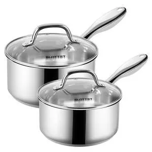 1Qt & 2Qt Stainless Steel Sauce Pan Set with Lid,4 Pcs Non Stick Saucepan,Small Kitchen Pots,Induction Compatible,PFOA FREE 1Qt & 2Qt Stainless Steel Sauce Pan Set with Lid,4 Pcs Non Stick Saucepan,Small Kitchen Pots,Induction Compatible,PFOA FREE