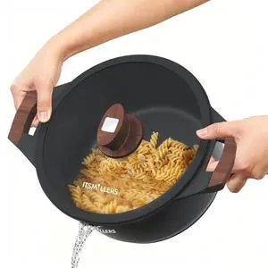 Nonstick Stock Pot, 6.5 Qt Soup Stock Pot with Strainer Lid, Induction Cooking Pot with Visible Lid for Pasta,Spaghetti, Ceramic Casserole Makes for Effortless Cleanup Nonstick Stock Pot, 6.5 Qt Soup Stock Pot with Strainer Lid, Induction Cooking Pot with Visible Lid for Pasta,Spaghetti, Ceramic Casserole Makes for Effortless Cleanup