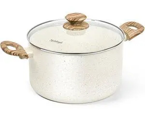 Nonstick Cooking Pot - 6 Quart Soup Pot with Lid for Family Meals, Non-Toxic Stockpot with Stay-Cool Handles, Induction Ready, Easy Cleanup, PFOA & PFOS Free Nonstick Cooking Pot - 6 Quart Soup Pot with Lid for Family Meals, Non-Toxic Stockpot with Stay-Cool Handles, Induction Ready, Easy Cleanup, PFOA & PFOS Free